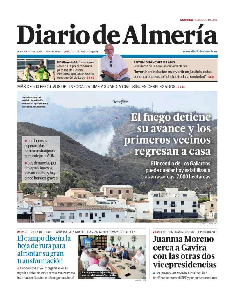 Portada de Diario de Almería