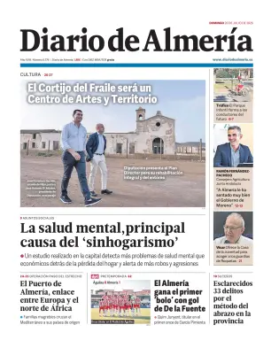 Portada de Diario de Almería, 26 de julio de 2026