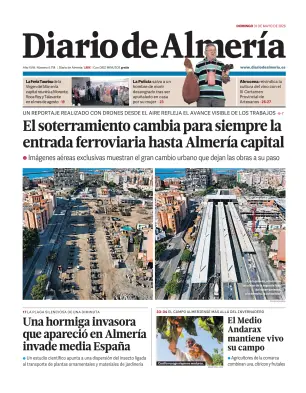 Portada de Diario de Almería, 31 de mayo de 2026