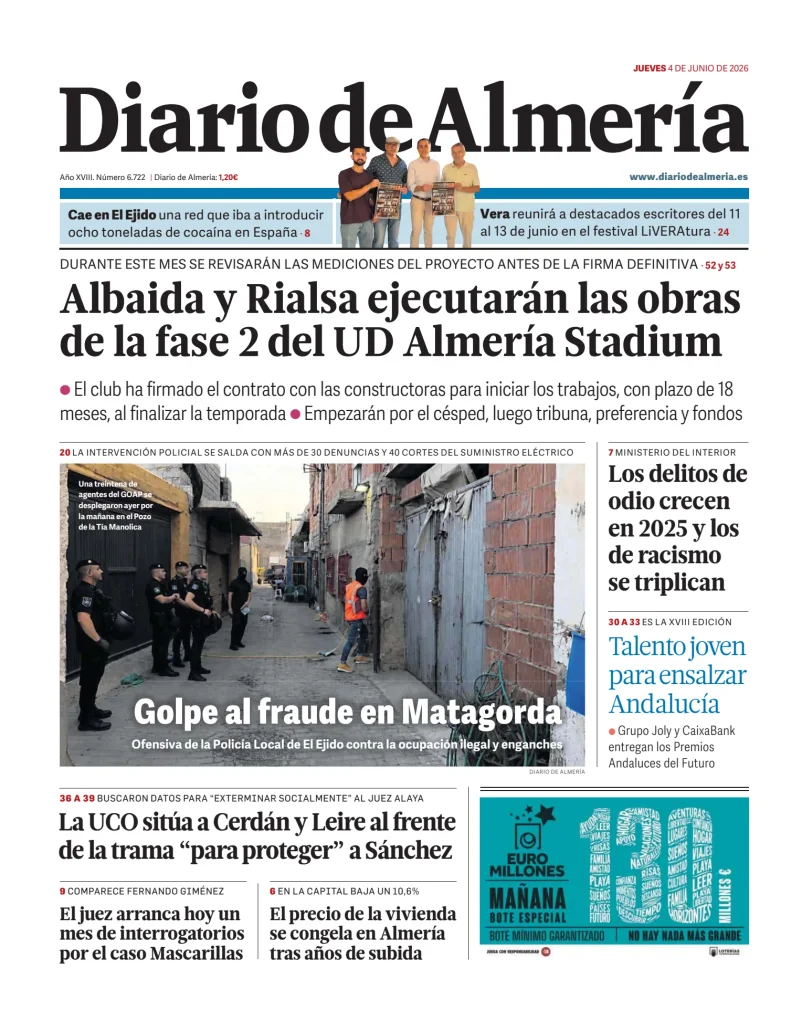 Portada de Diario de Almería