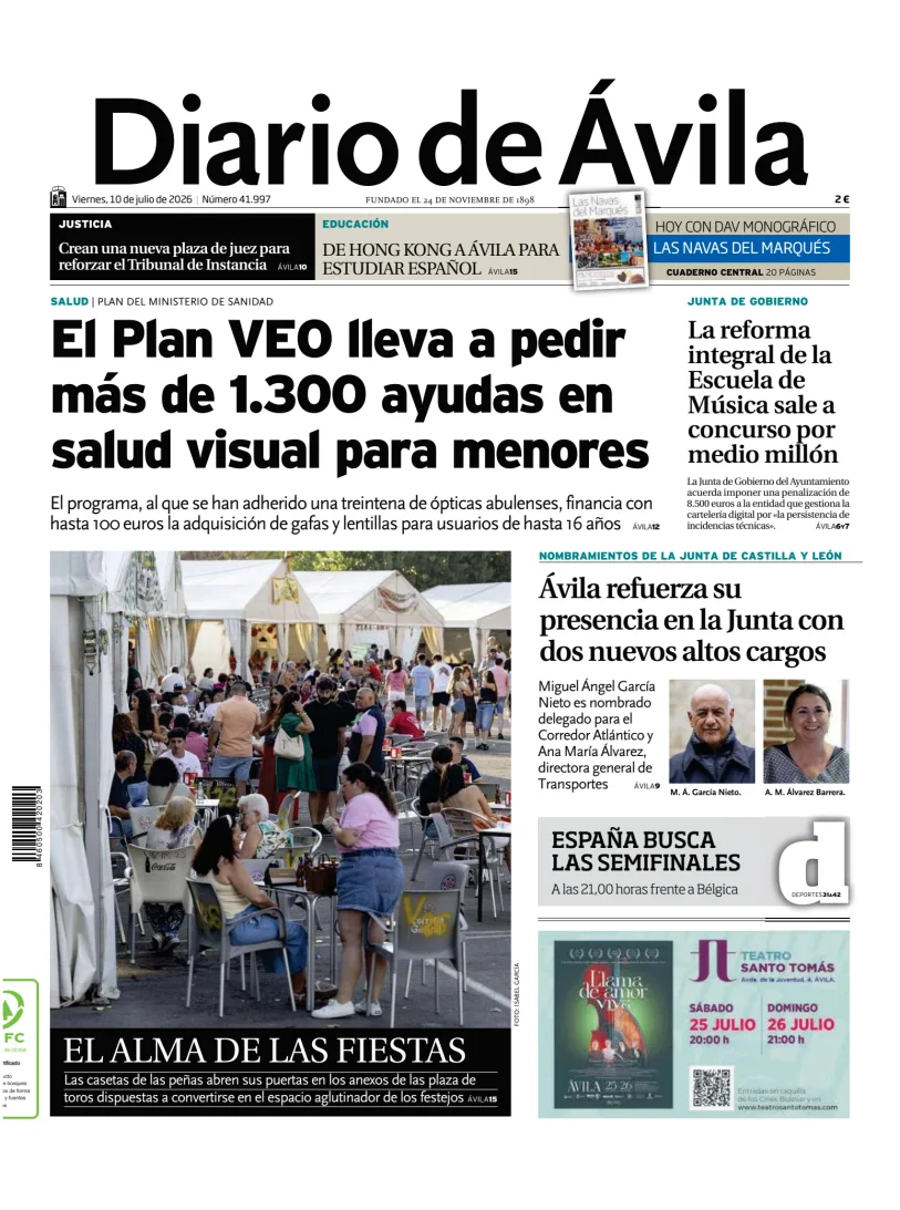 Portada de Diario de Ávila