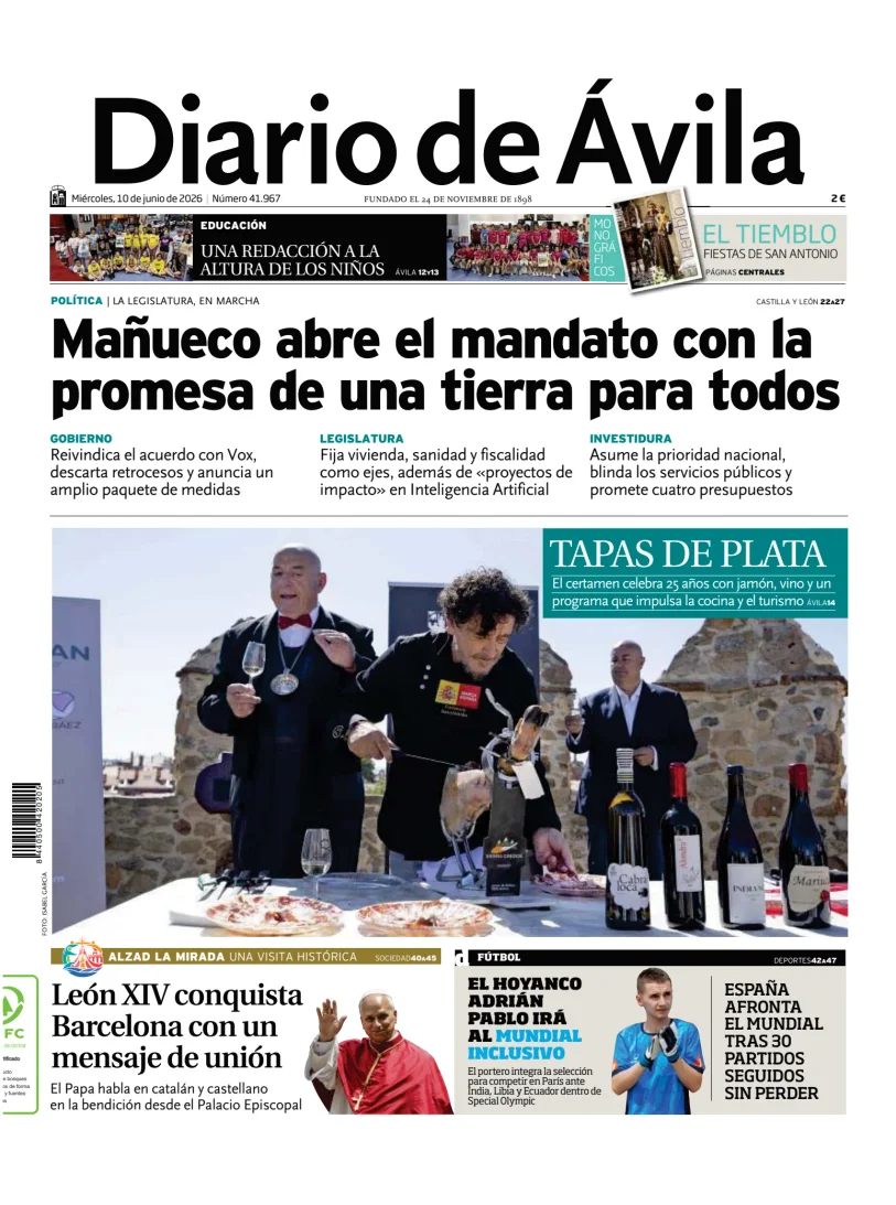 Portada de Diario de Ávila