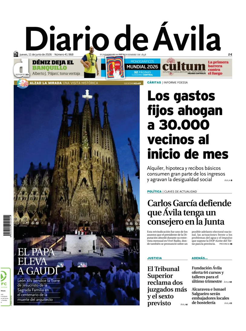 Portada de Diario de Ávila