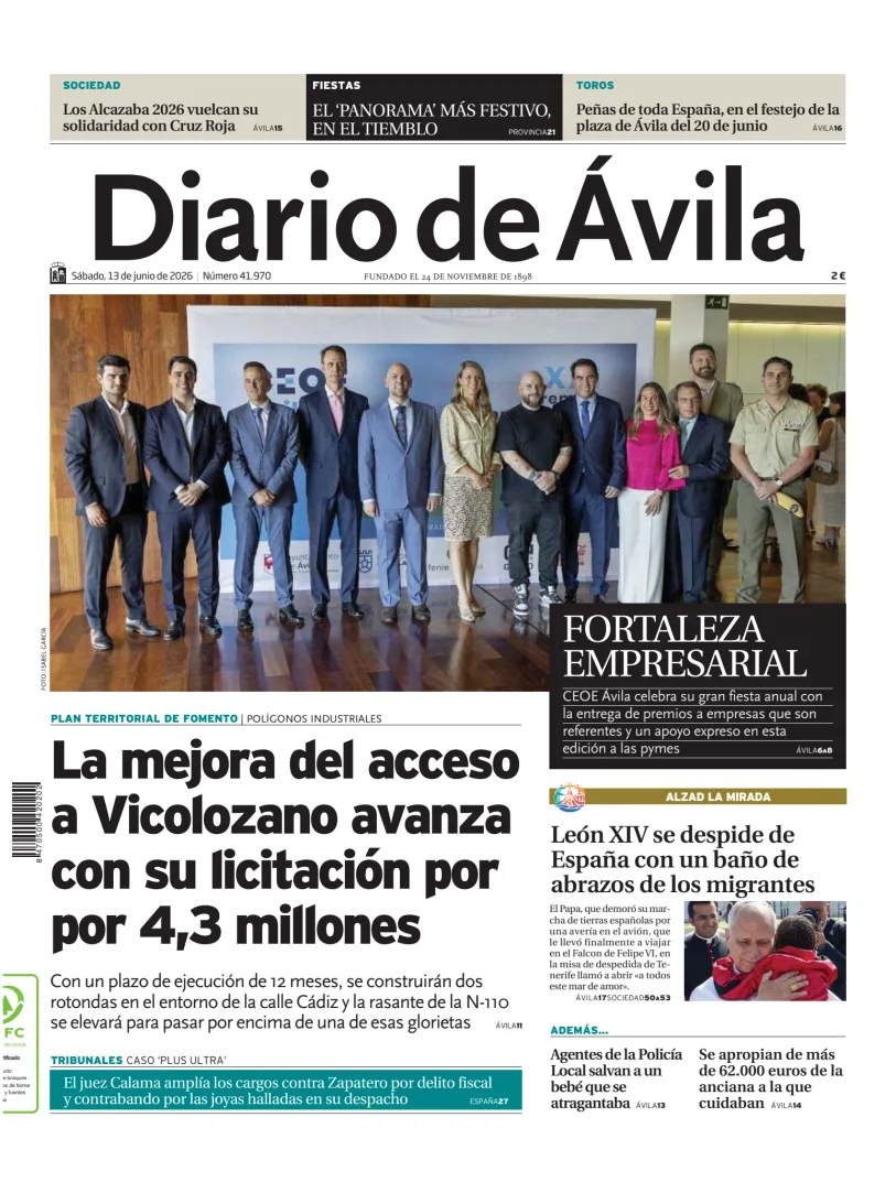 Portada de Diario de Ávila