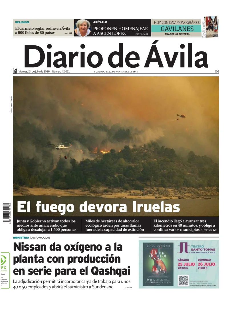 Portada de Diario de Ávila