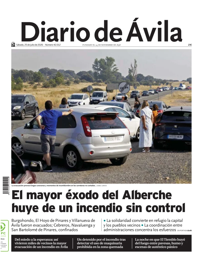 Portada de Diario de Ávila