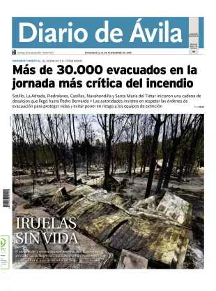Portada de Diario de Ávila, 26 de julio de 2026