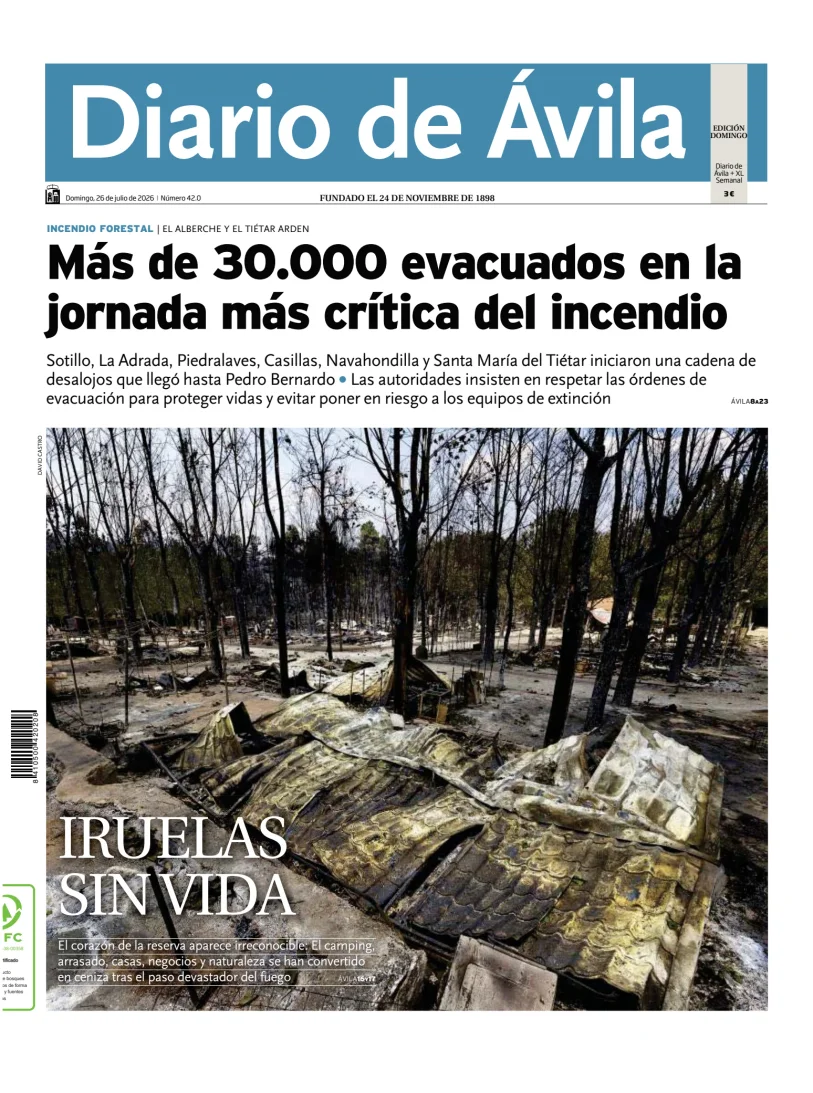 Portada de Diario de Ávila