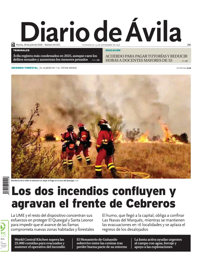 Portada de Diario de Ávila
