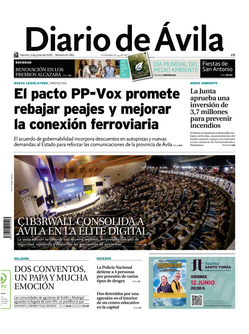 Portada de Diario de Ávila