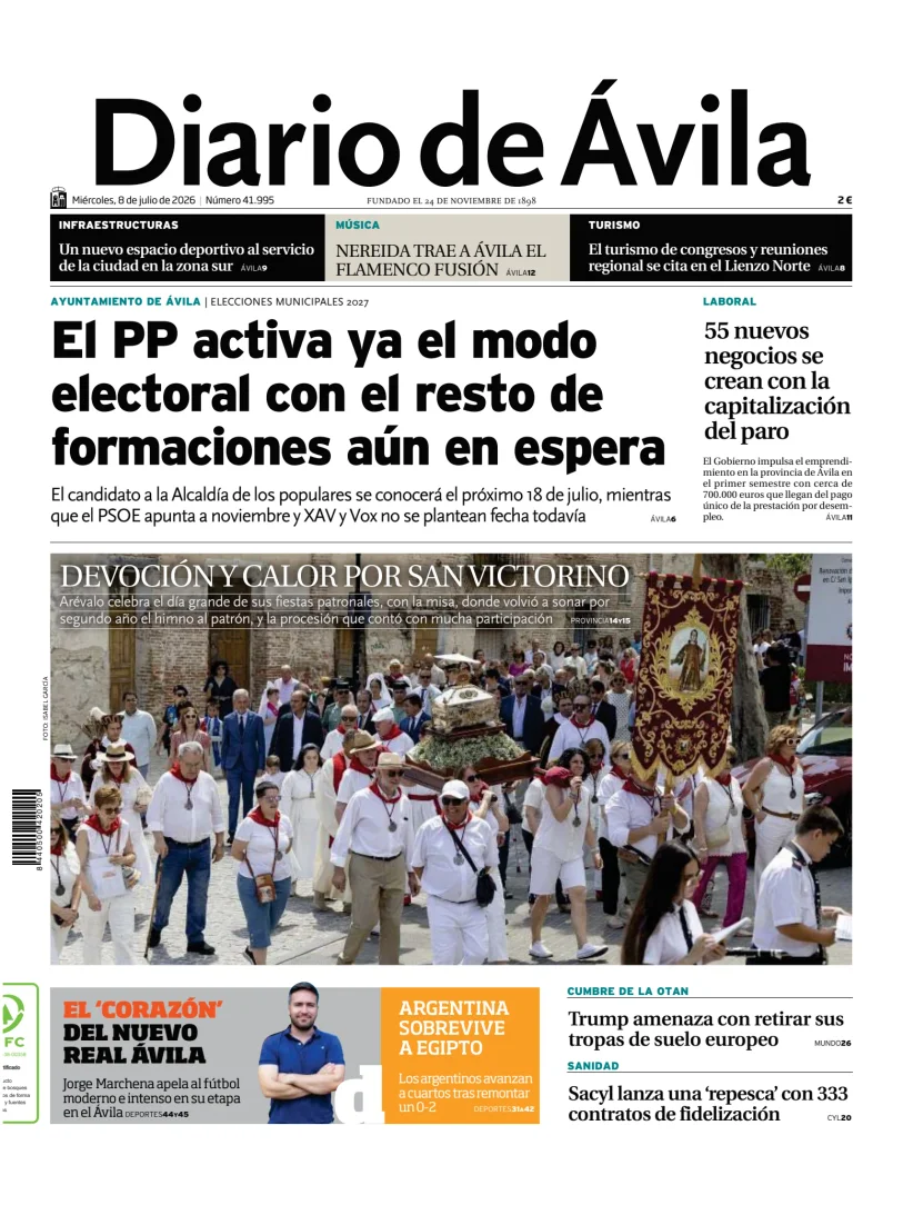 Portada de Diario de Ávila