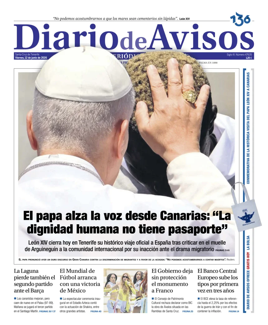 Portada de Diario de Avisos