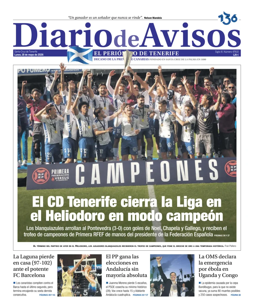 Diario de Avisos — 18/05