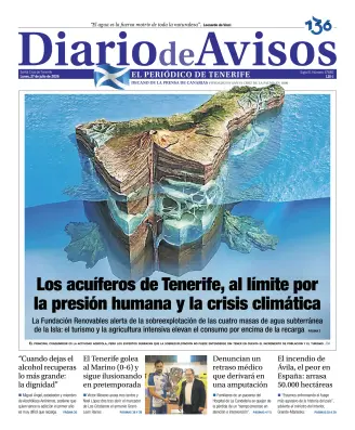 Portada de Diario de Avisos, 27 de julio de 2026