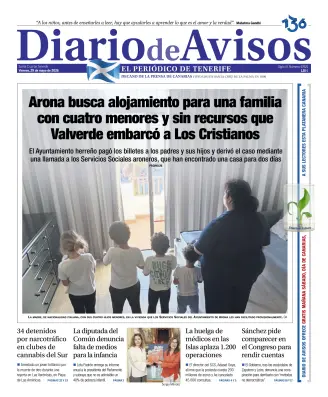 Portada de Diario de Avisos, 29 de mayo de 2026