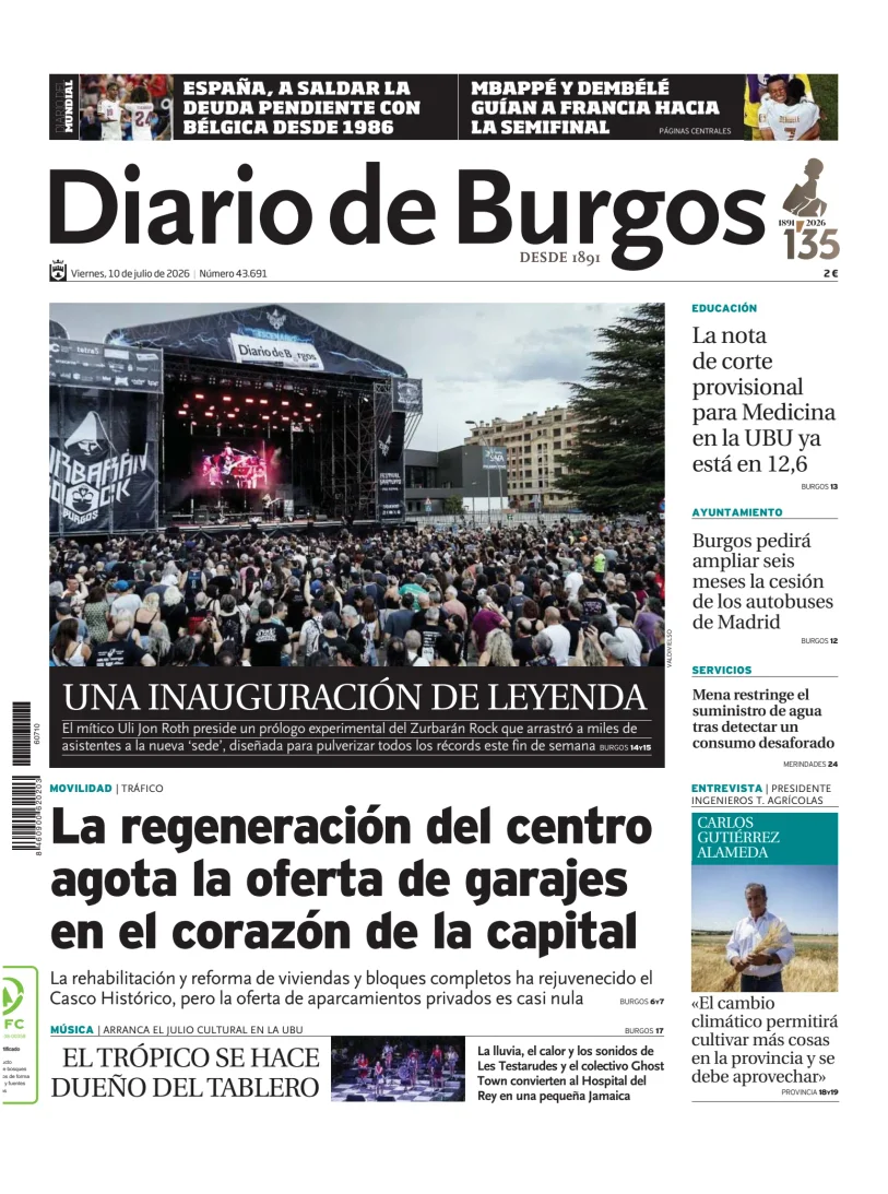 Portada de Diario de Burgos