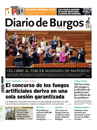 Portada de Diario de Burgos, 10 de junio de 2026