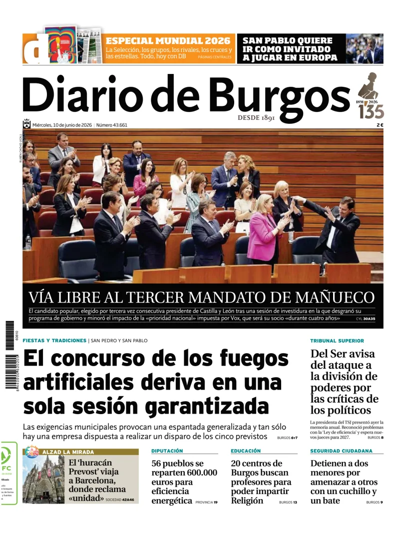 Portada de Diario de Burgos