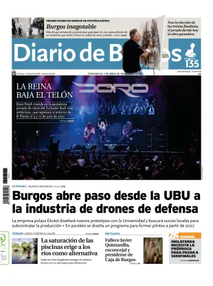 Portada de Diario de Burgos, 12 de julio de 2026
