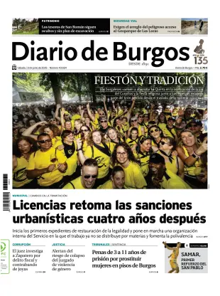 Portada de Diario de Burgos, 13 de junio de 2026