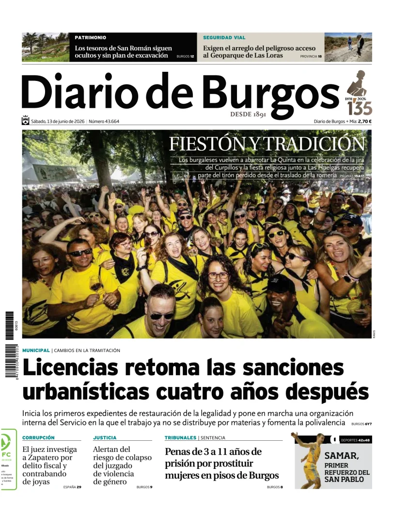 Portada de Diario de Burgos