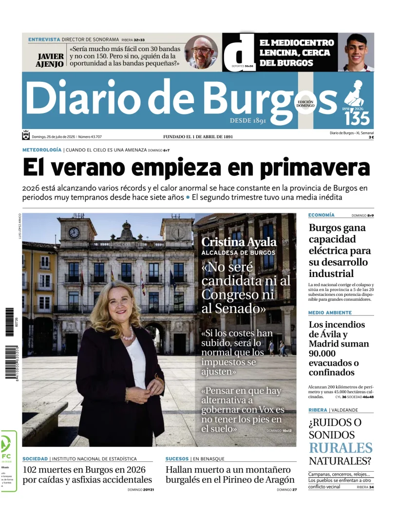 Portada de Diario de Burgos