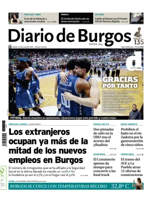 Portada de Diario de Burgos, 30 de mayo de 2026
