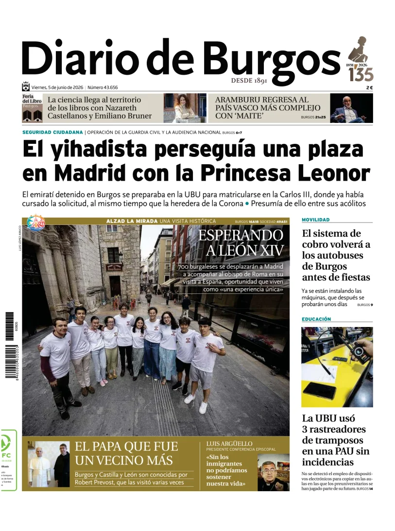 Portada de Diario de Burgos
