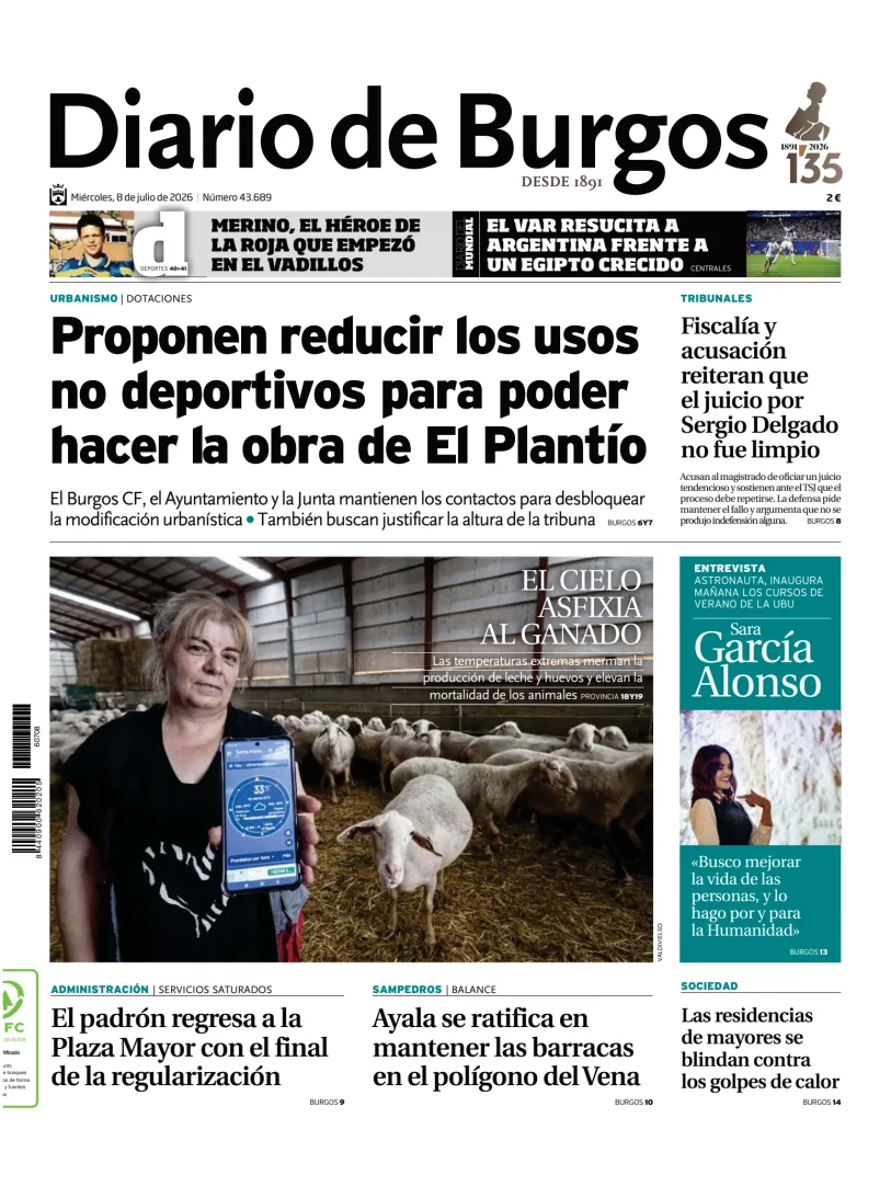 Portada de Diario de Burgos