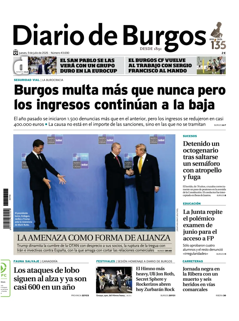 Portada de Diario de Burgos