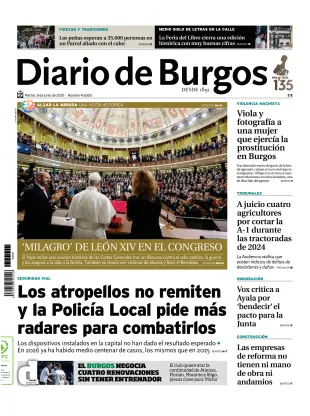 Portada de Diario de Burgos, 9 de junio de 2026