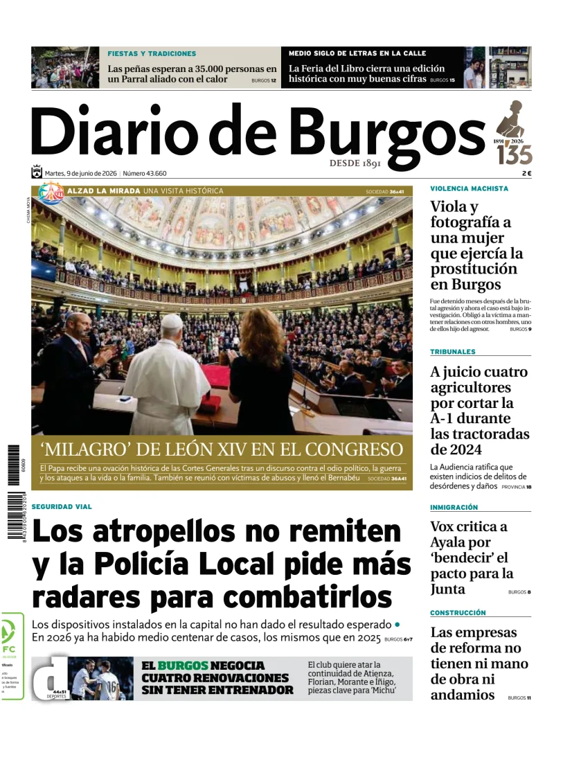Portada de Diario de Burgos