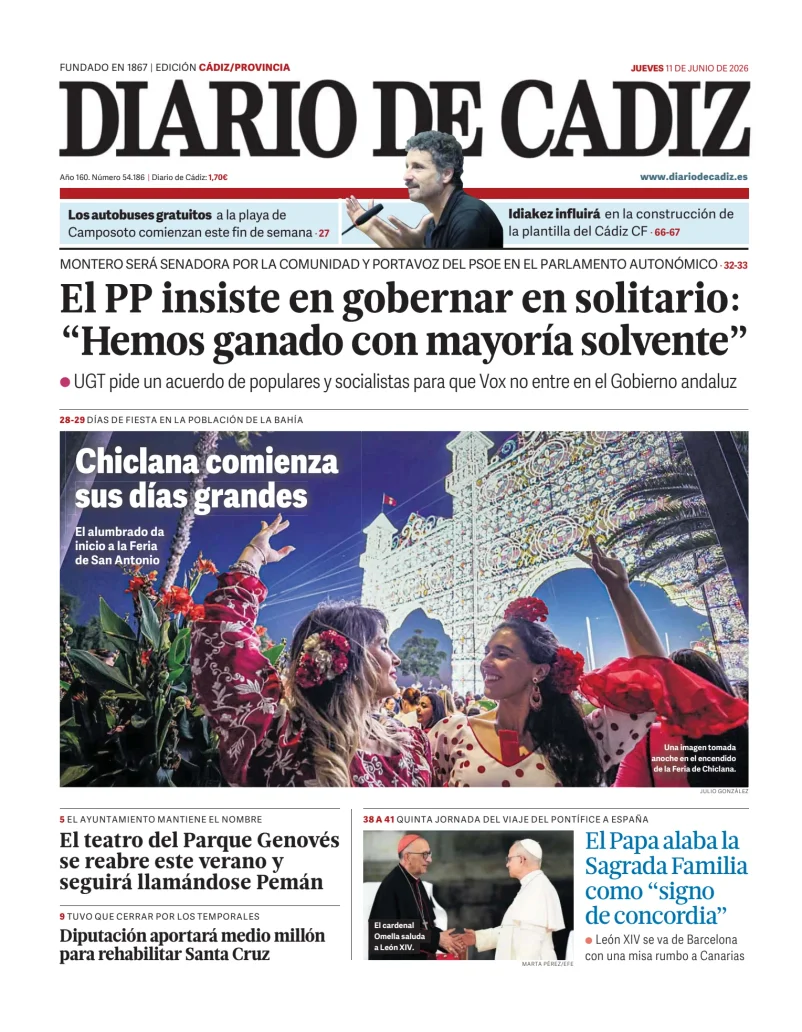 Portada de Diario de Cádiz