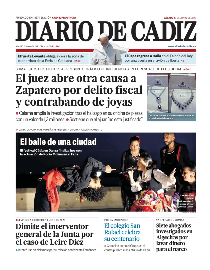 Portada de Diario de Cádiz