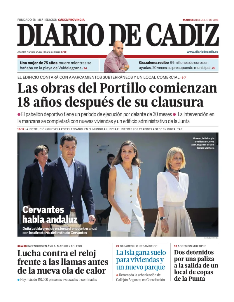 Portada de Diario de Cádiz