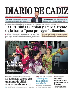 Portada de Diario de Cádiz, 4 de junio de 2026