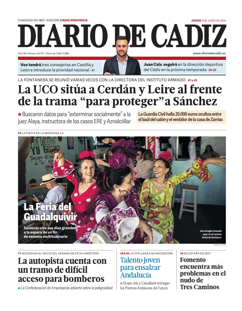 Portada de Diario de Cádiz