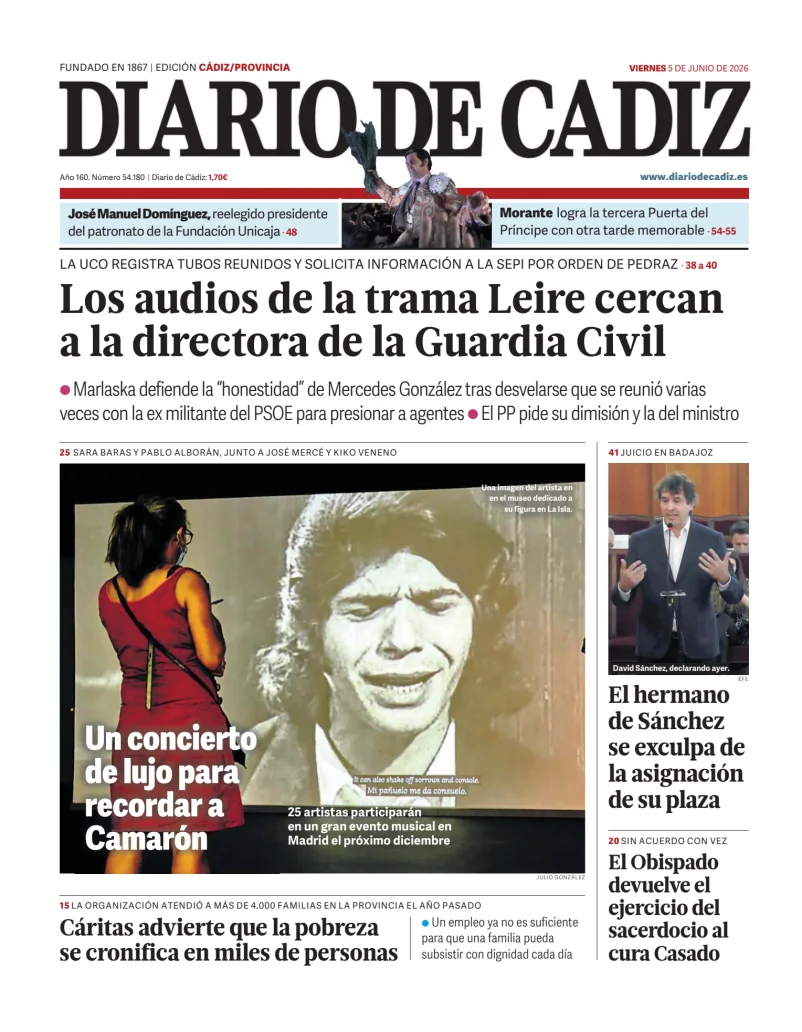Portada de Diario de Cádiz