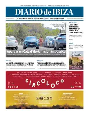 Portada de Diario de Ibiza, 1 de junio de 2026
