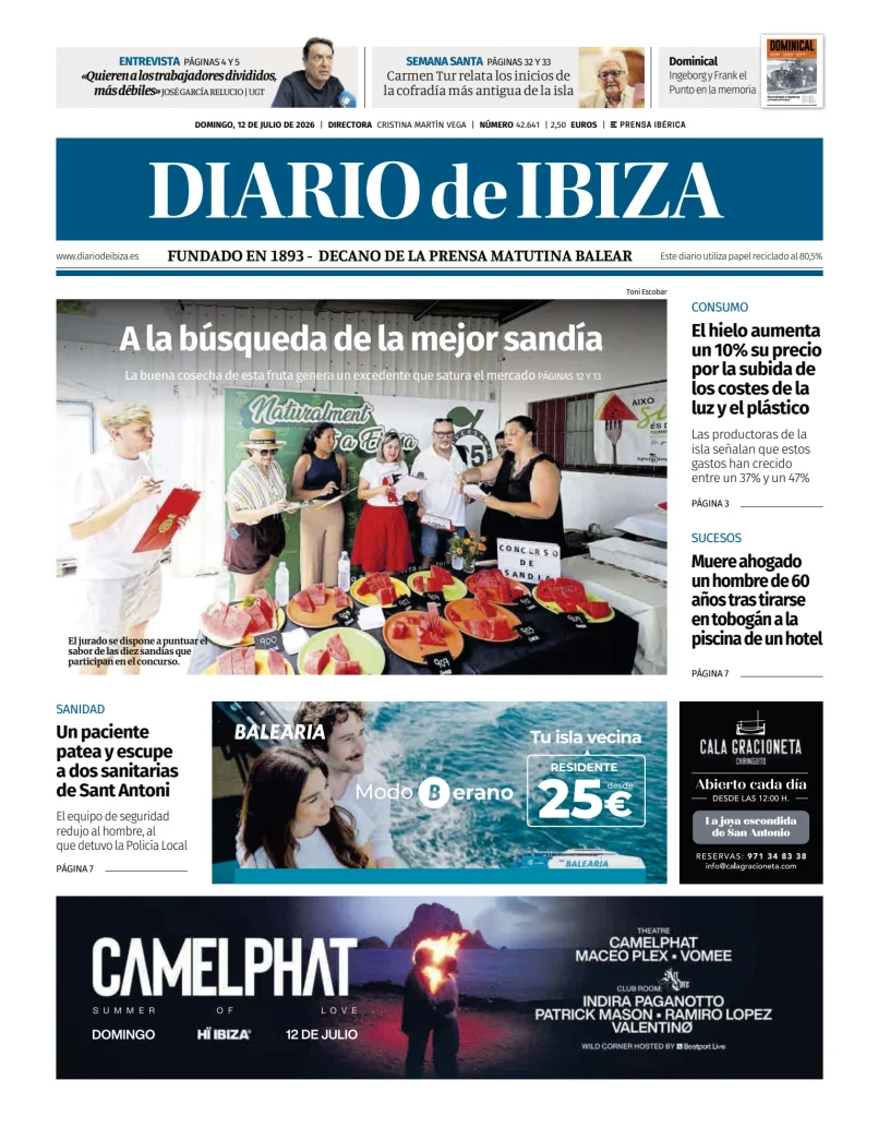Portada de Diario de Ibiza