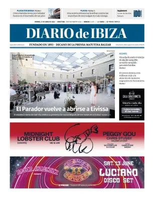 Portada de Diario de Ibiza, 12 de junio de 2026