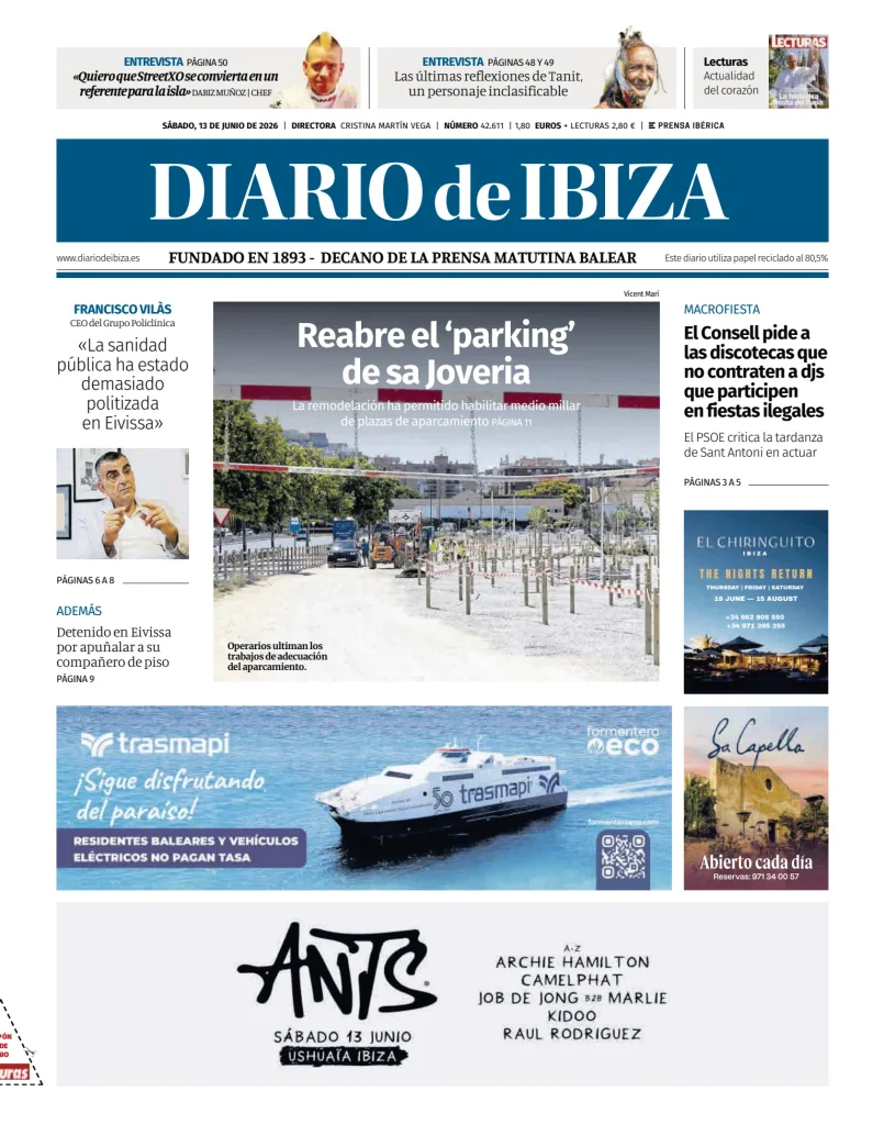 Portada de Diario de Ibiza