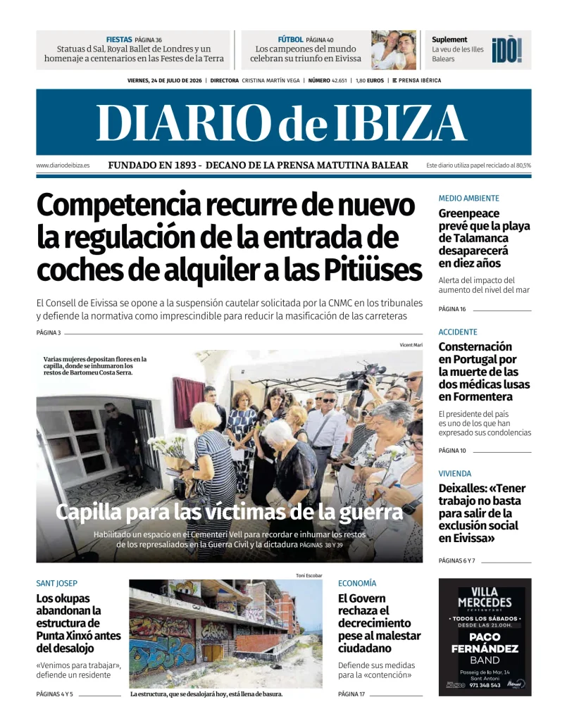 Portada de Diario de Ibiza