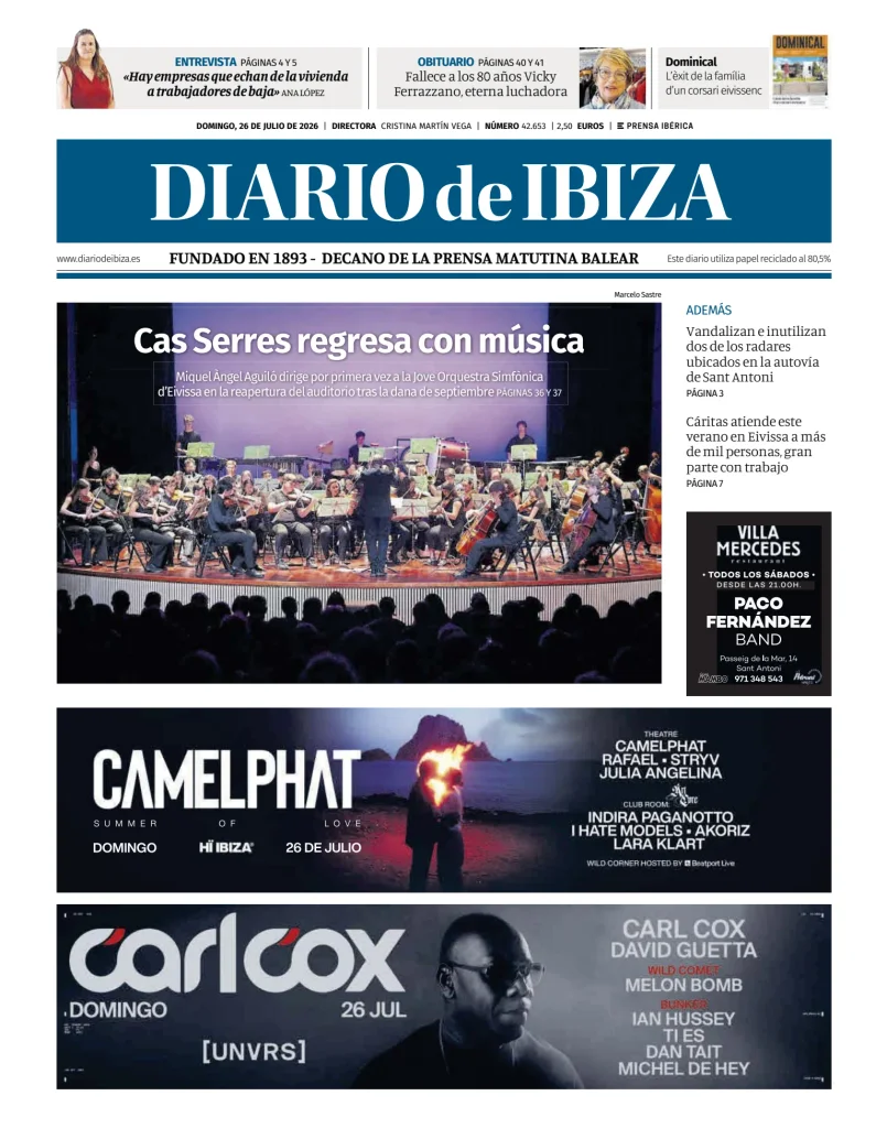 Portada de Diario de Ibiza