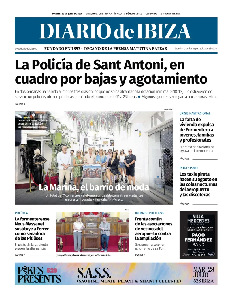 Portada de Diario de Ibiza