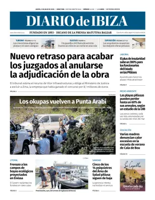 Portada de Diario de Ibiza, 9 de julio de 2026