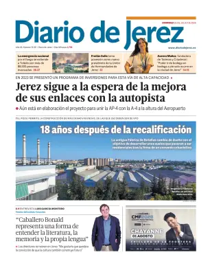 Portada de Diario de Jerez, 26 de julio de 2026