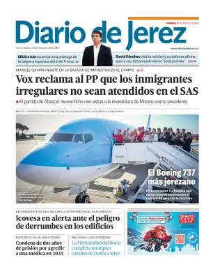 Portada de Diario de Jerez, 29 de mayo de 2026