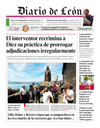 Portada de Diario de León, 1 de junio de 2026