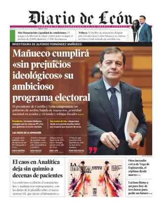 Portada de Diario de León, 10 de junio de 2026